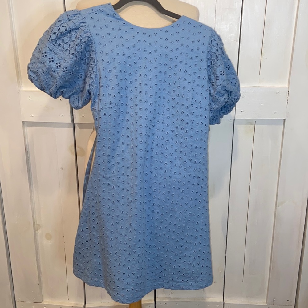 NWOT Free People Blue Apricot Rose Eyelet Dress - Picture 1 of 4
